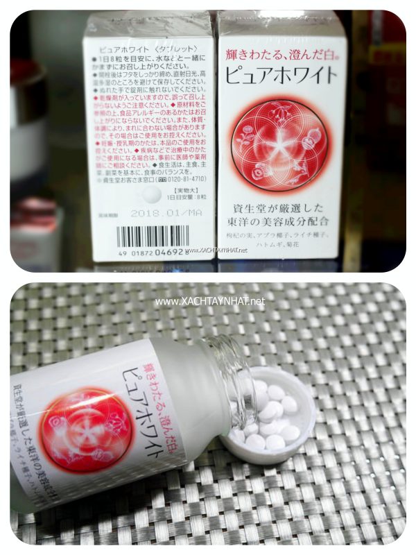 Viên uống trắng da Pure White Shiseido 240 viên - Ảnh 2