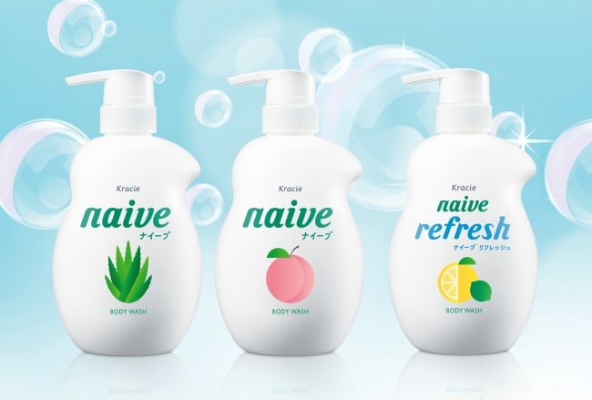 Sữa tắm Kracie Naive 530ml (Đào, Nha Đam, Chanh) - Ảnh 2