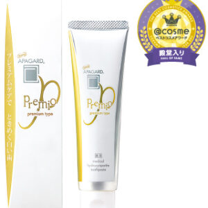Kem đánh răng Apagard Premio màu vàng Trọng lượng 100g, thích hợp cho người nướu lợi yếu, có vần đề về nướu lợi