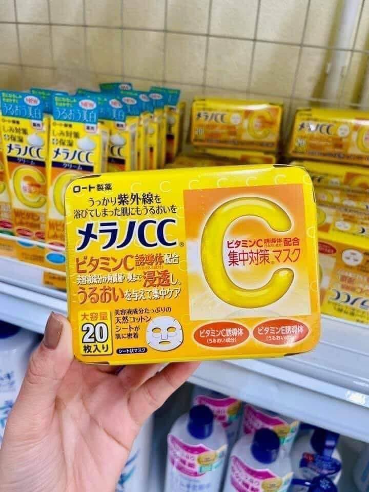 Mặt nạ CC Melano vitamin C làm trắng trị thâm nám