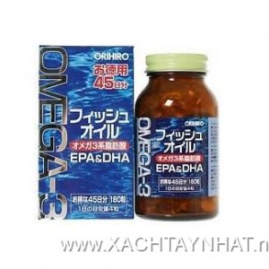 Viên Dầu Cá Omega 3 Orihiro Nhật Bản 180 viên