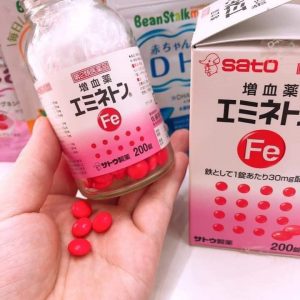 Công dụng tuyệt vời từ viên uống bổ máu Sato 180 viên Nhật Bản