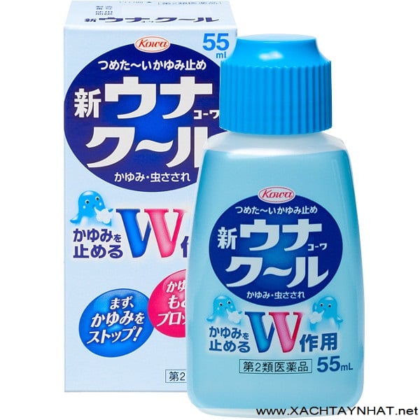 Tinh dầu hỗ trợ giảm muỗi đốt Kowa, Bôi muỗi đốt KOWA Nhật Bản 55ml