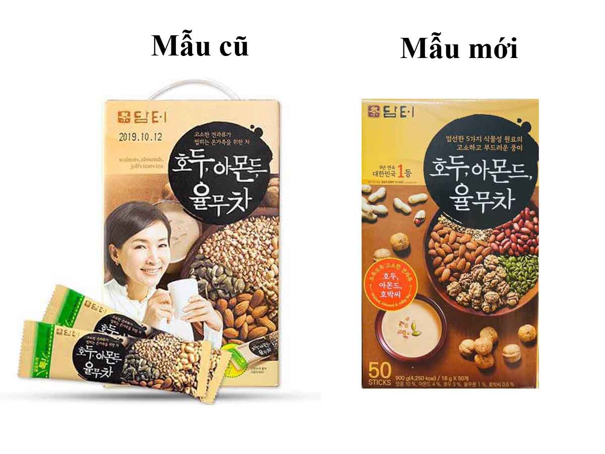 Bột ngũ cốc Damtuh Hàn Quốc 50 gói mẫu mới