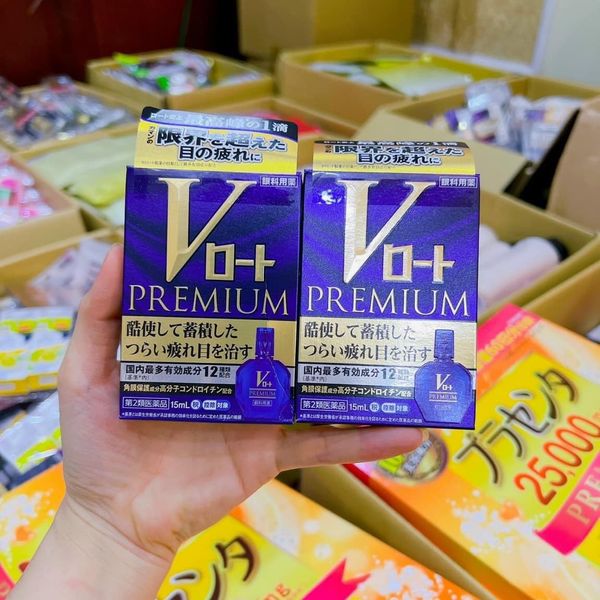 Nhỏ mắt Rohto V Premium xanh dương