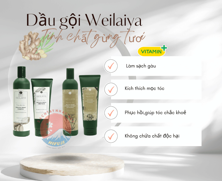 Bộ dầu gội Weilaiya tinh chất gừng tươi - Ảnh 2