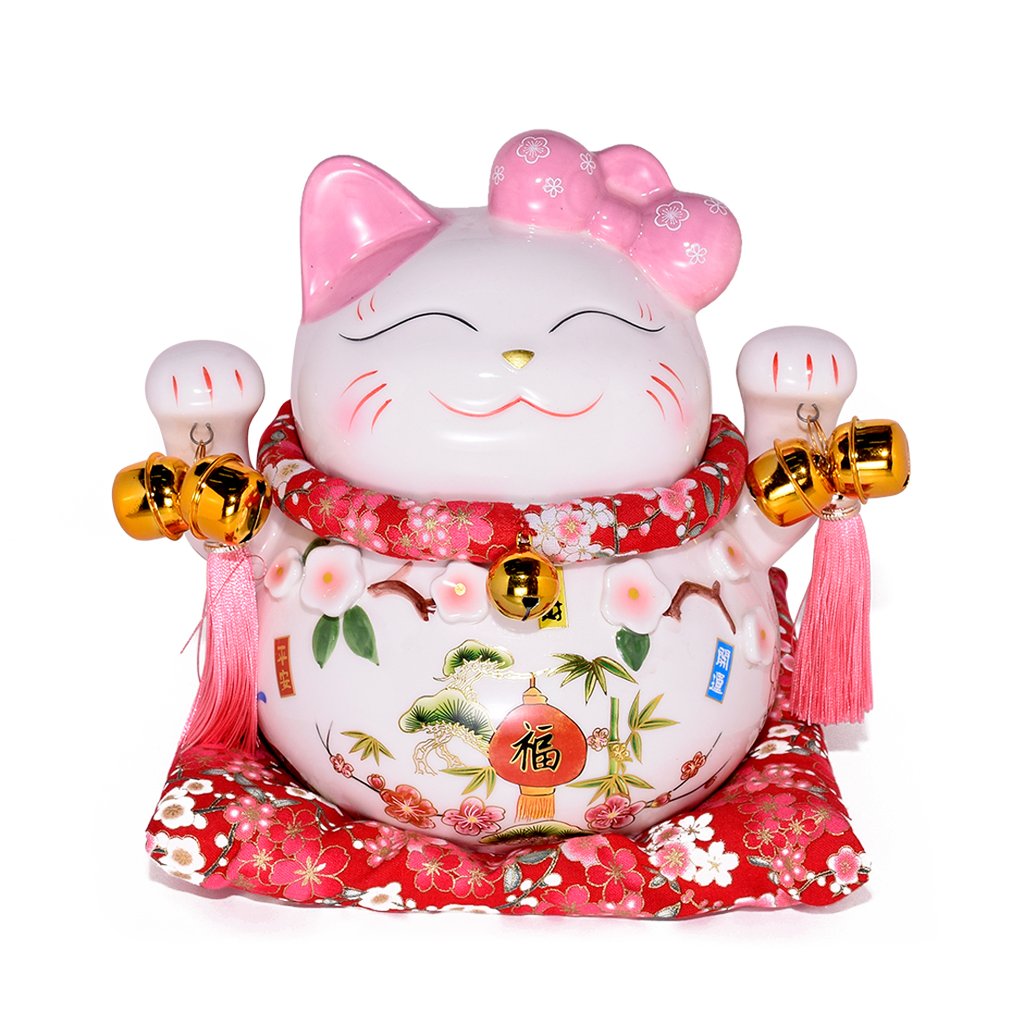 Mèo thần tài giơ hai tay