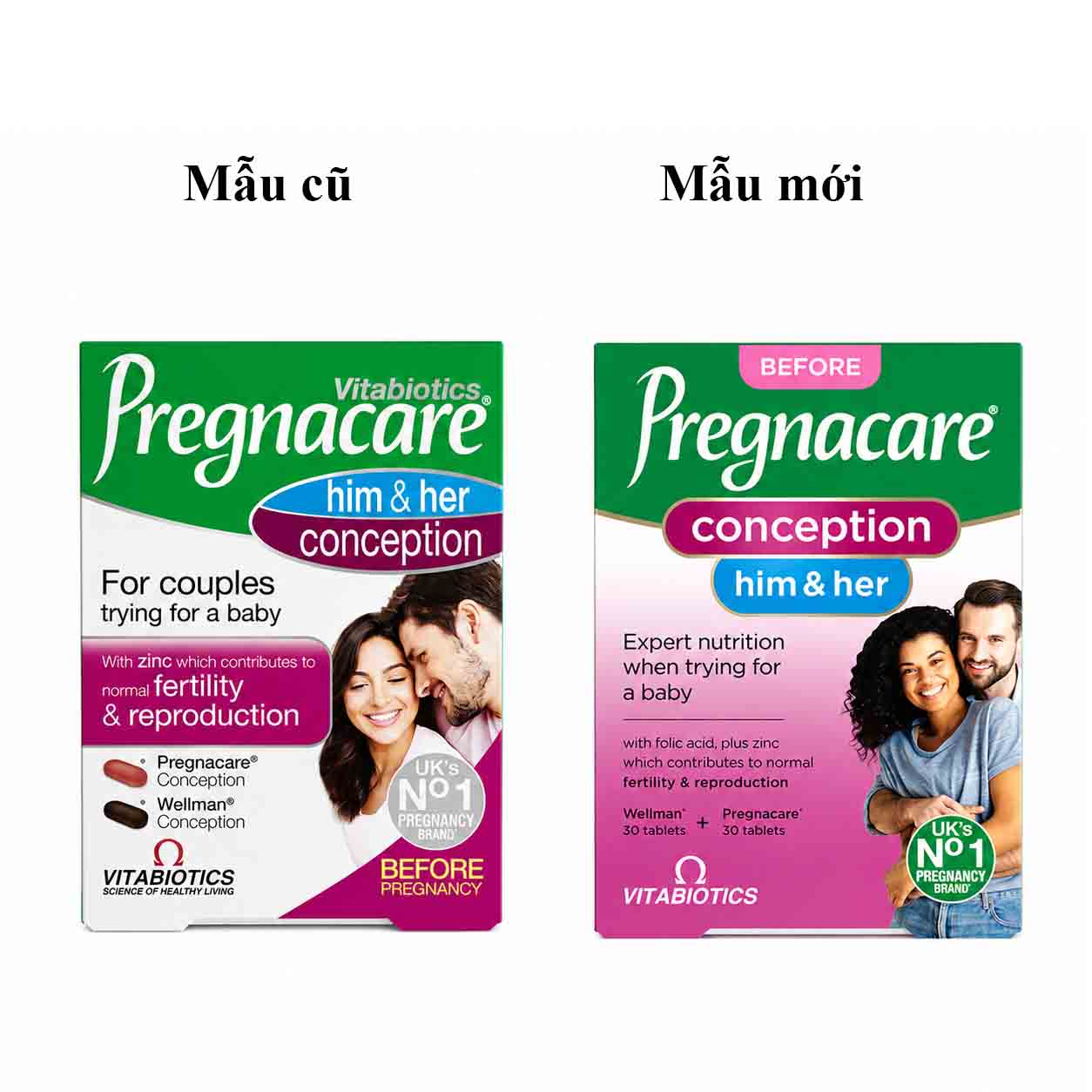 Pregnacare Him & Her mẫu mới