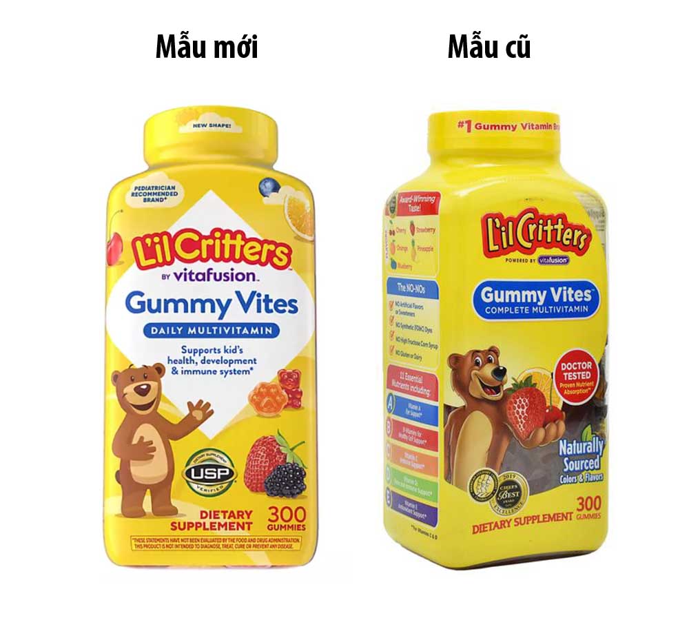 Vitamin L’il Critters Gummy Vites mẫu mới
