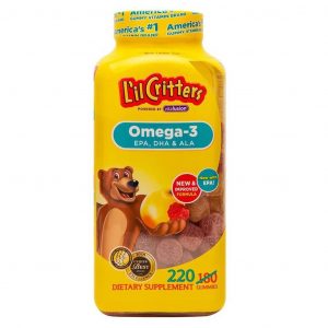 Kẹo gấu dẻo L'il Critters Gummy bổ xung Omega 3 và DHA 220 viên