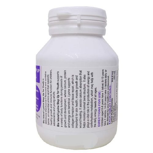 Viên uống hỗ trợ tăng chiều cao Bio Island Lysine Step Up For Youth
