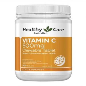 Viên nhai bổ sung Vitamin C Healthy Care 500mg Úc