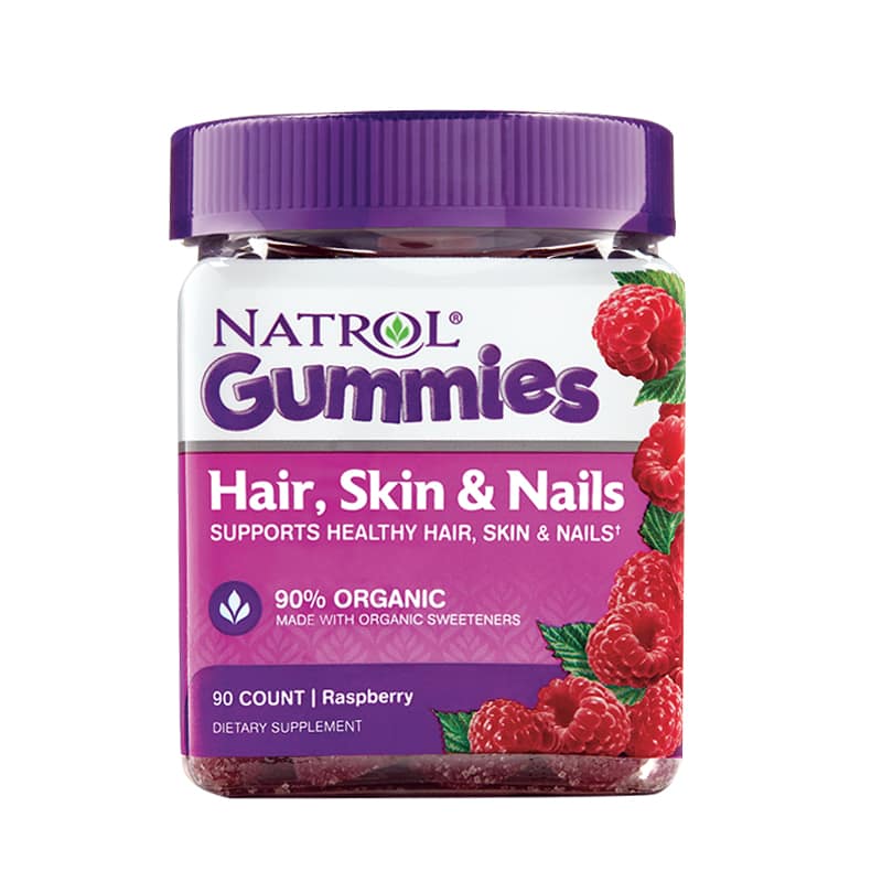 Kẹo dẻo hỗ trợ đẹp da, móng, tóc Natrol Gummies Hair Skin & Nails