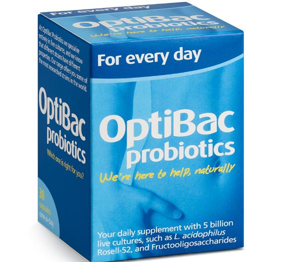 Men vi sinh Optibac Probiotics xanh dương Mỹ hỗ trợ táo bón, rối loạn tiêu hóa