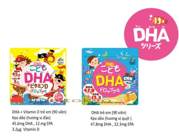 Kẹo dẻo DHA Nhật có mấy vị?
