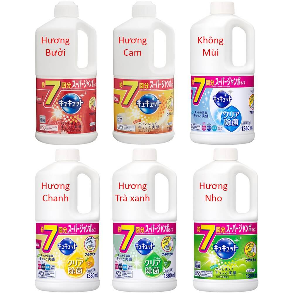 Nước Rửa Chén Kao Nhật Bản 770ml, 1380ml