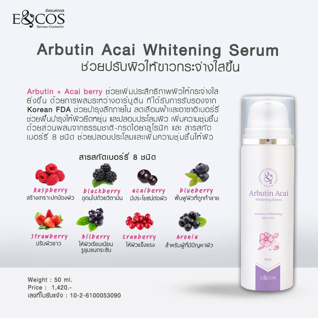Thành phần của Serum Arbutin Acai