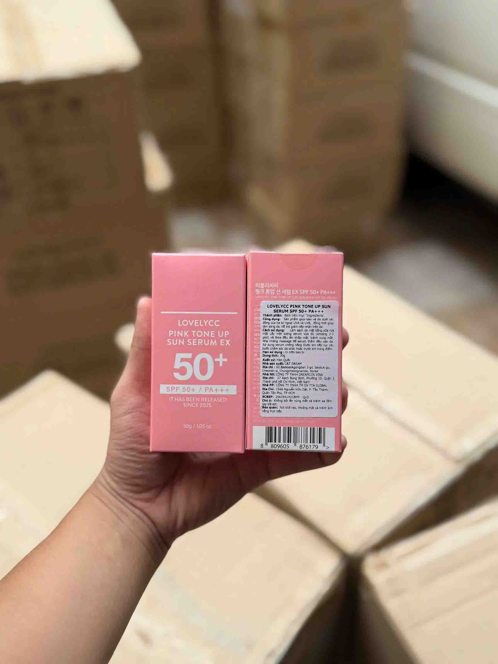 Serum Căng Da Cellapy Lovelycc Pink Tone Up Sun 30ml mẫu mới