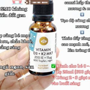 Công dụng của D3 K2 cho trẻ sơ sinh