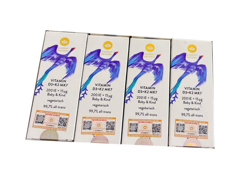 Vitamin D3 K2 MK7 Của Đức Sunday Natural mẫu mới