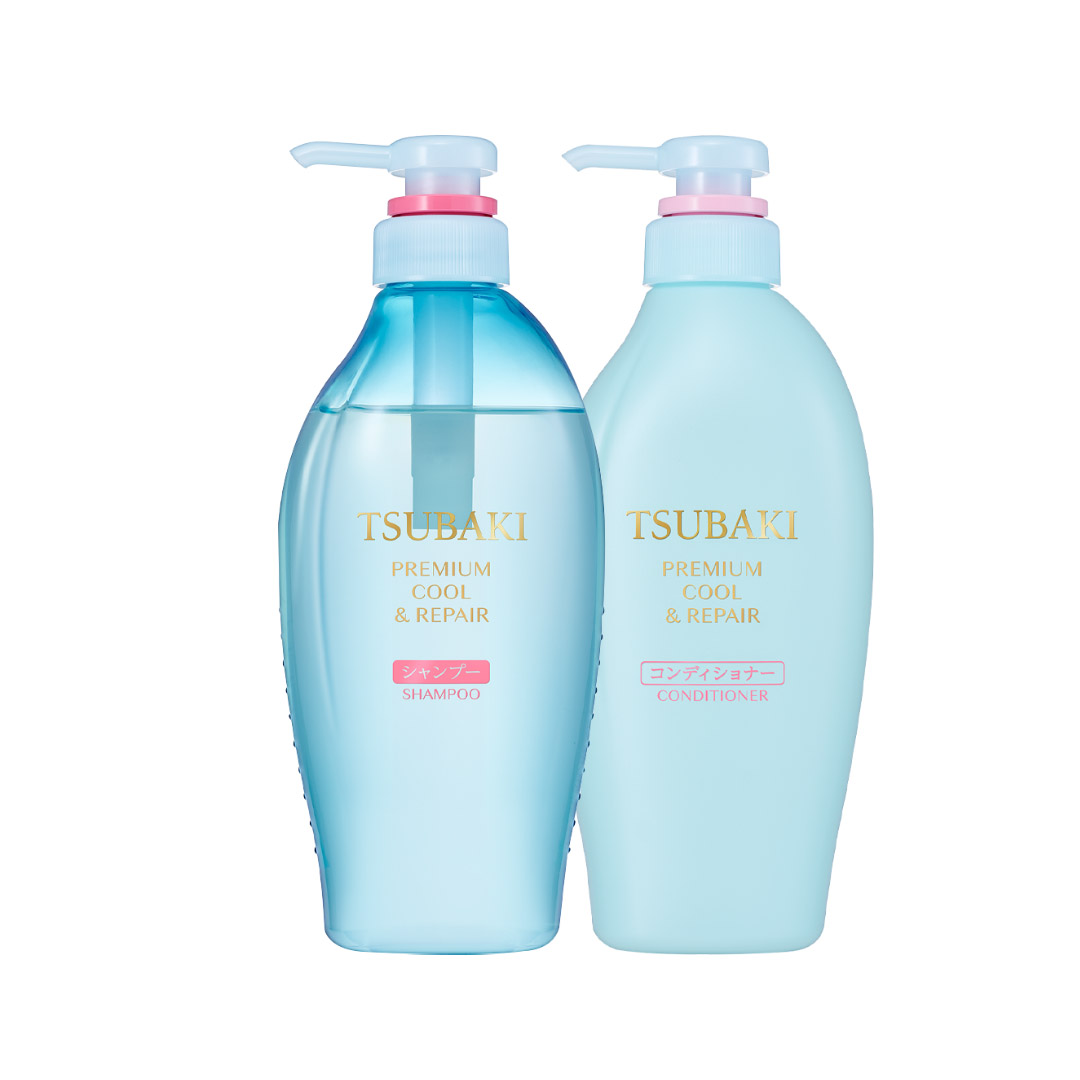 Bộ Dầu Gội TSUBAKI PREMIUM COOL xanh