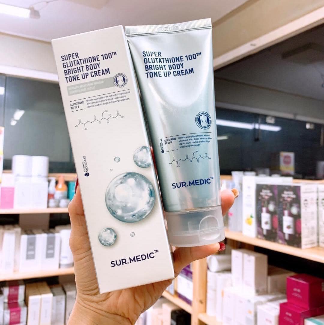 Công dụng Sur.Medic Super Glutathione 100 Bright Body Tone Up Cream