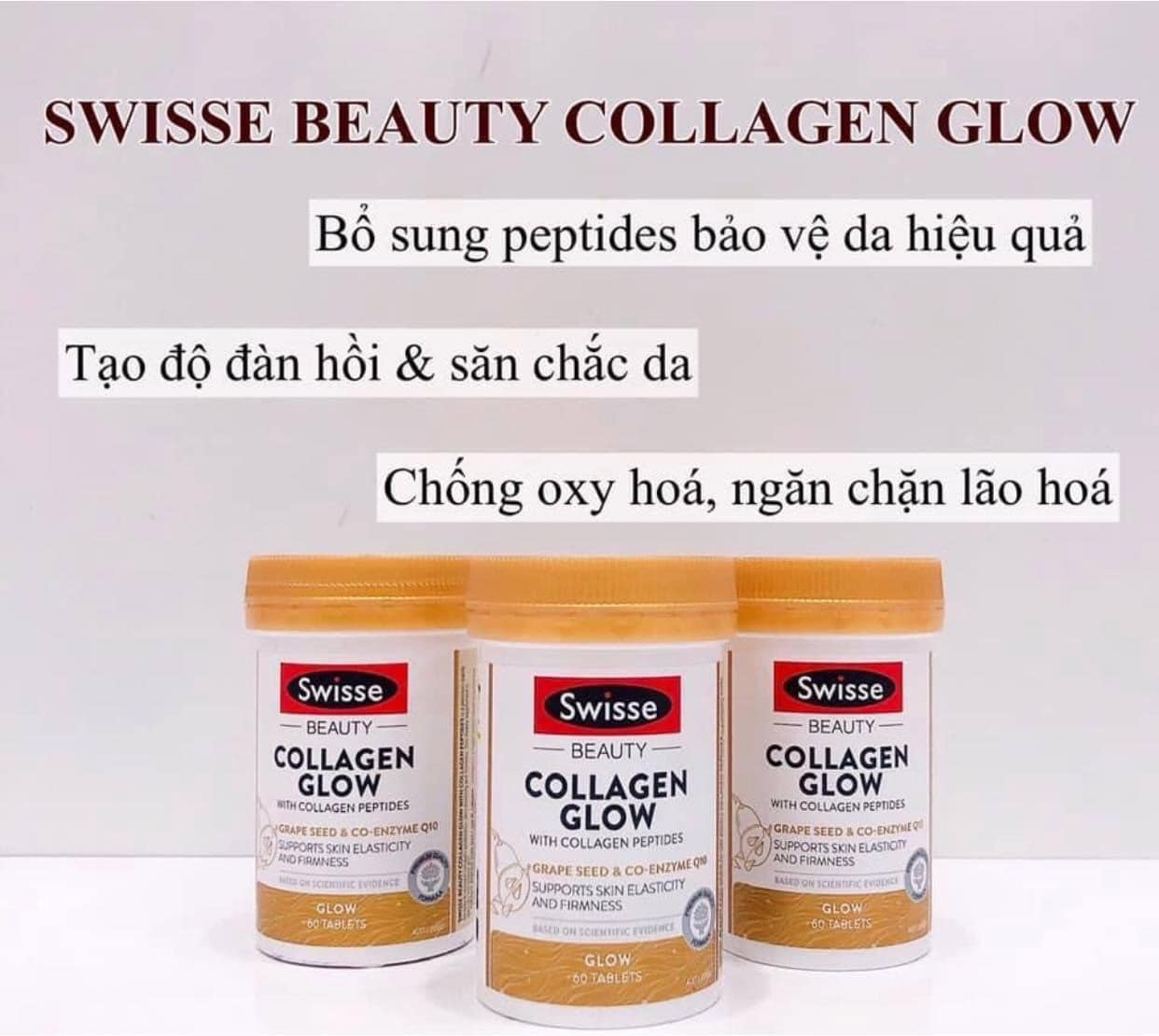 Viên bổ sung Collagen Swisse Glow 60 viên ÚC có tốt không?