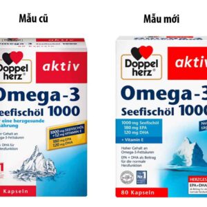 Dầu Cá Doppelherz Omega 3 Seefischol 1000 mẫu mới