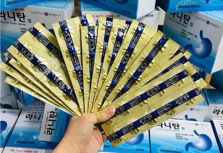 Thuốc dạ dày Hàn Quốc màu xanh