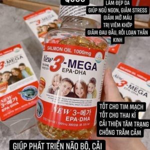 Công dụng của dầu cá New 3 Mega EPA DHA 1000 Hàn Quốc