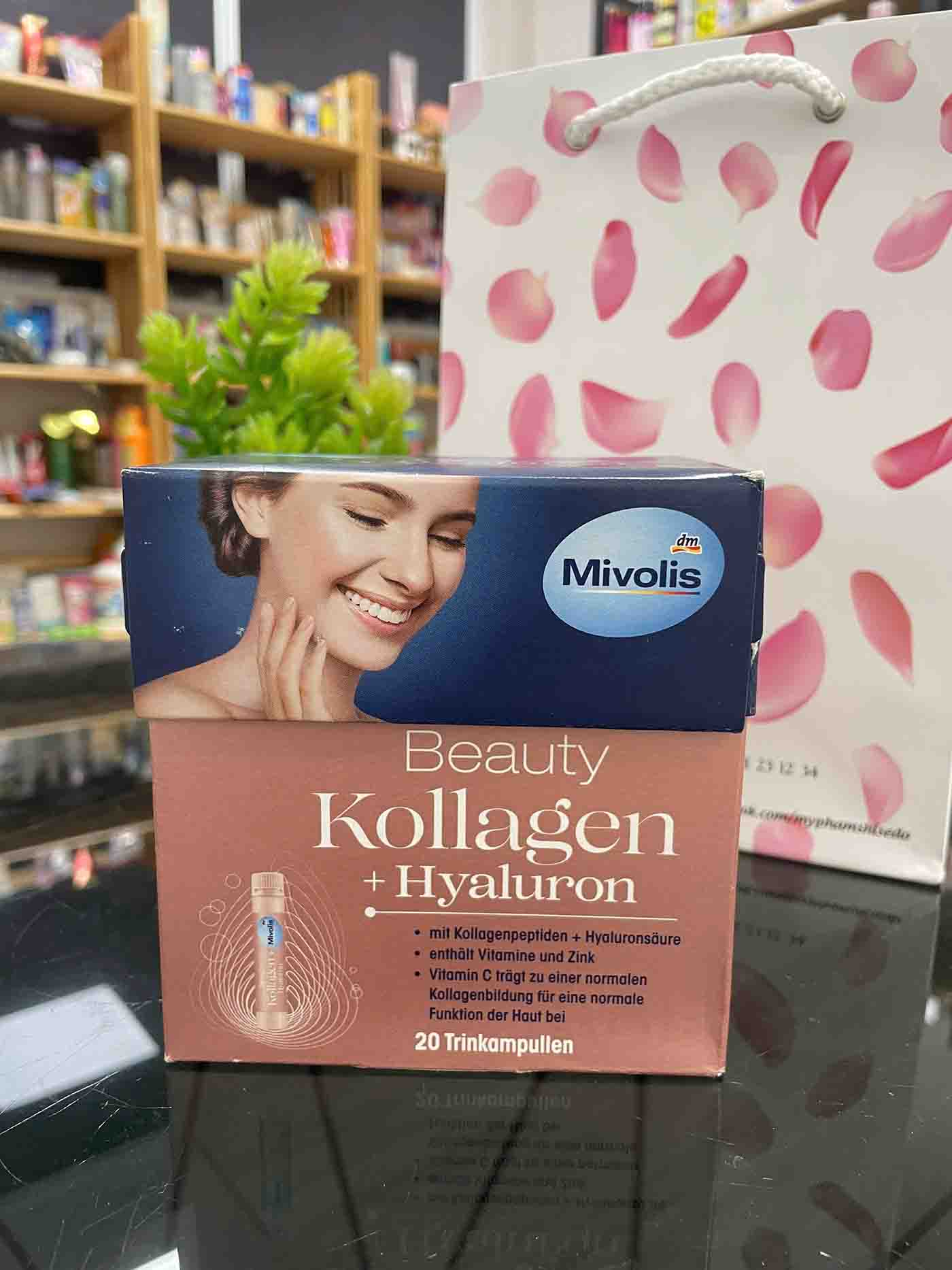 Nước uống Collagen Mivolis Beauty Kollagen của Đức