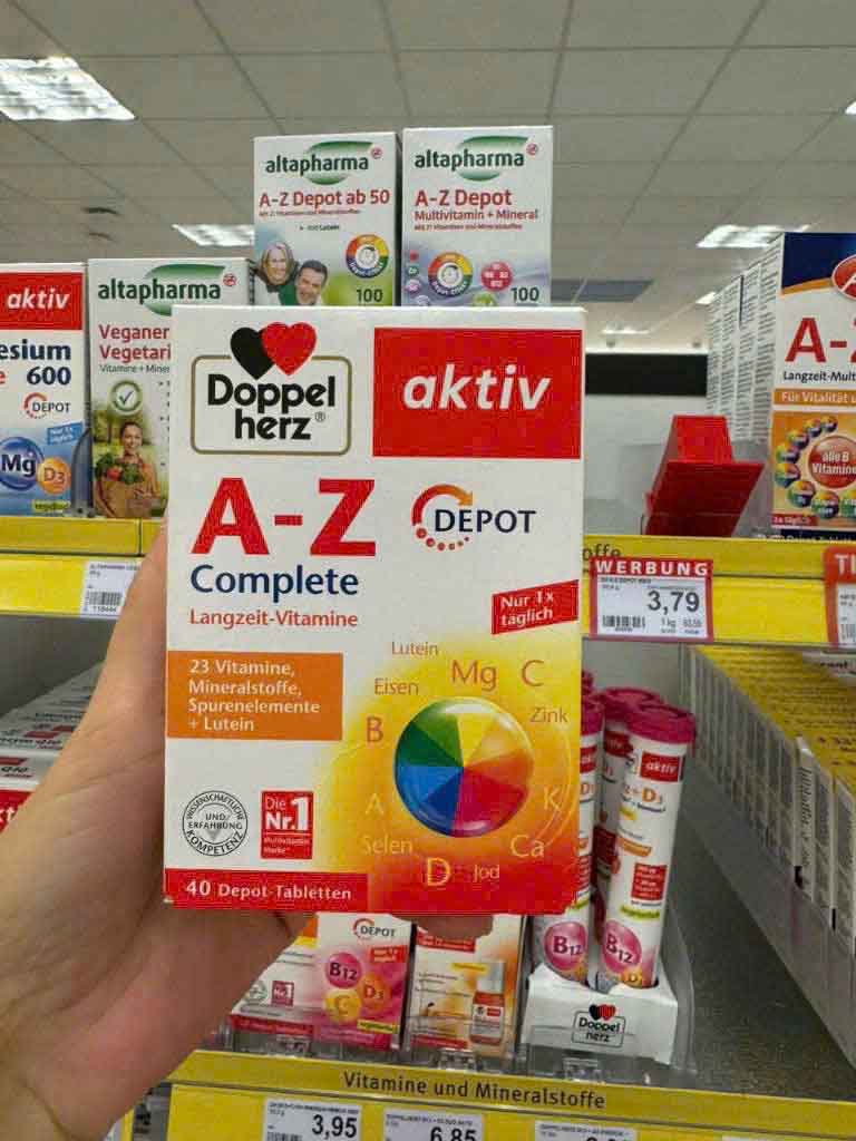Vitamin tổng hợp của Đức Doppelherz A_Z Depot Aktiv 40 viên