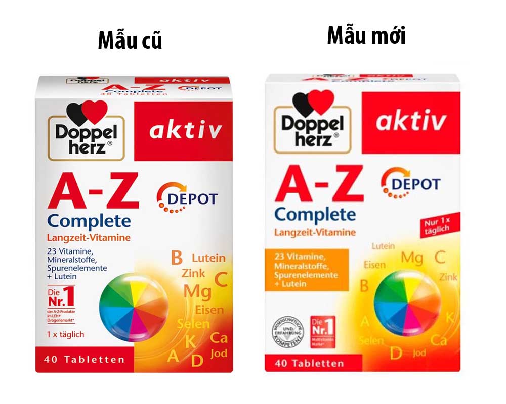 Vitamin tổng hợp của Đức Doppelherz A_Z Depot Aktiv 40 viên