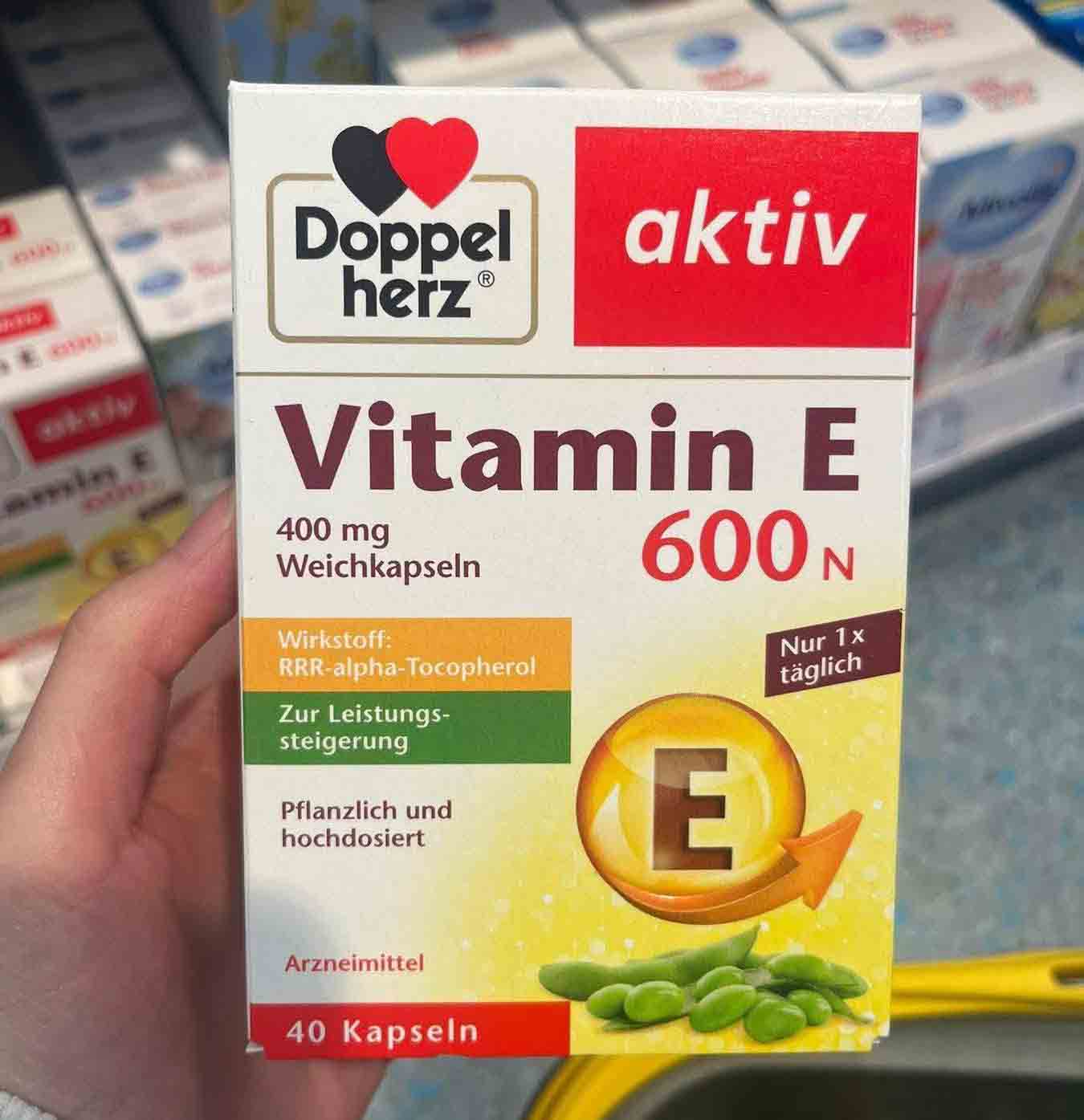 Vitamin E Đức Doppelherz Aktiv 600N 40 Viên