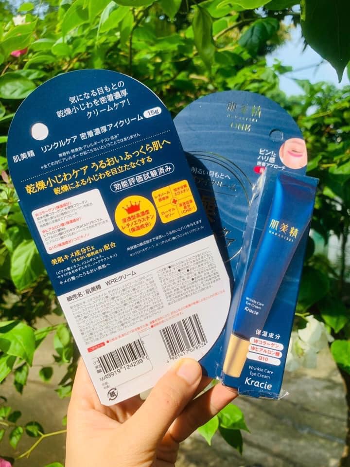 REVIEW Kem mắt Kracie Hadabisei ONE Wrinkle Care Adhesive 15g
