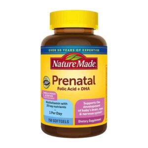 Vitamin cho bà bầu Nature Made Prenatal Multi Dha 150 viên mẫu mới