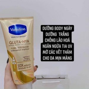 Burst UV Lotion Flawless Glow (chai vàng): Dùng ban ngày, dưỡng ẩm, chống nắng và chống lão hoá