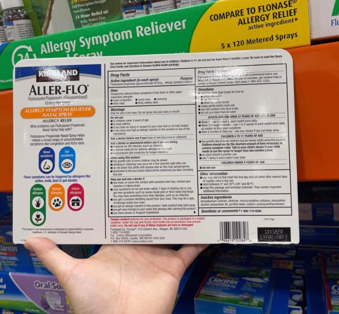 REVIEW thuốc xịt trị viêm xoang Kirkland Aller-Flo