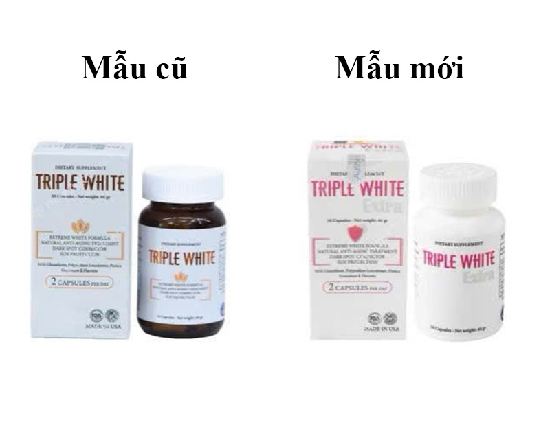Viên uống trắng da Triple White mẫu mới