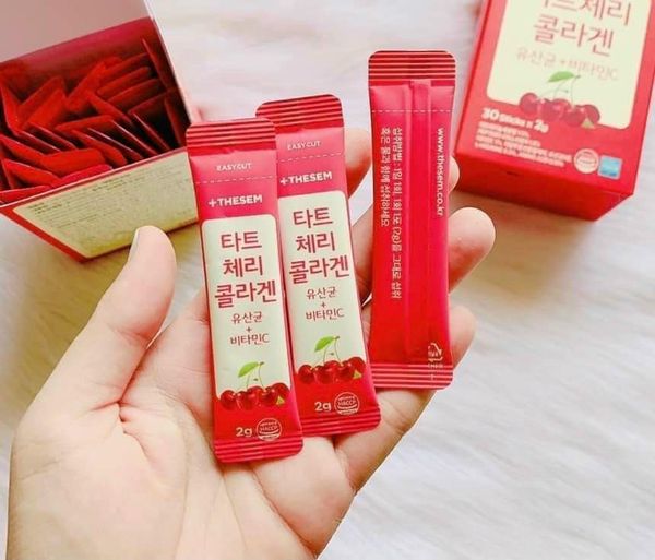 Bột Collagen Cherry TheSem Hàn Quốc 30 gói - Ảnh 4