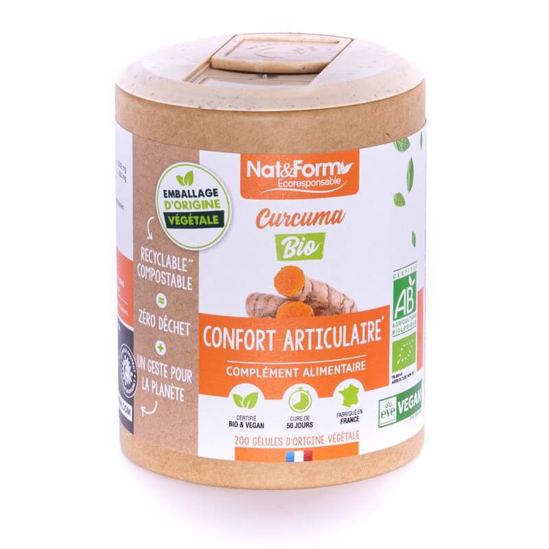 Viên uống Tinh nghệ hữu cơ Nat & Form Curcuma Bio của Pháp