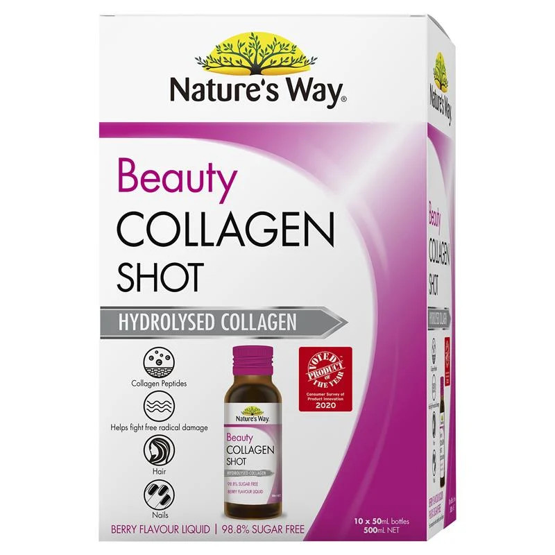 Nước uống đẹp da Beauty Collagen Shot của Nature's way