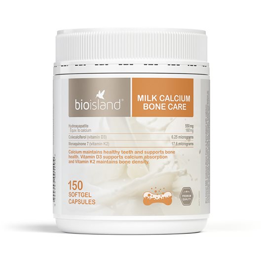 Bio Island Milk Calcium Bone Care 150 viên: dùng cho người từ 12 tuổi.