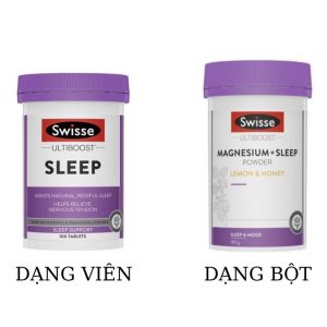 Uống ngủ ngon Swisse Sleep dạng viên và bột