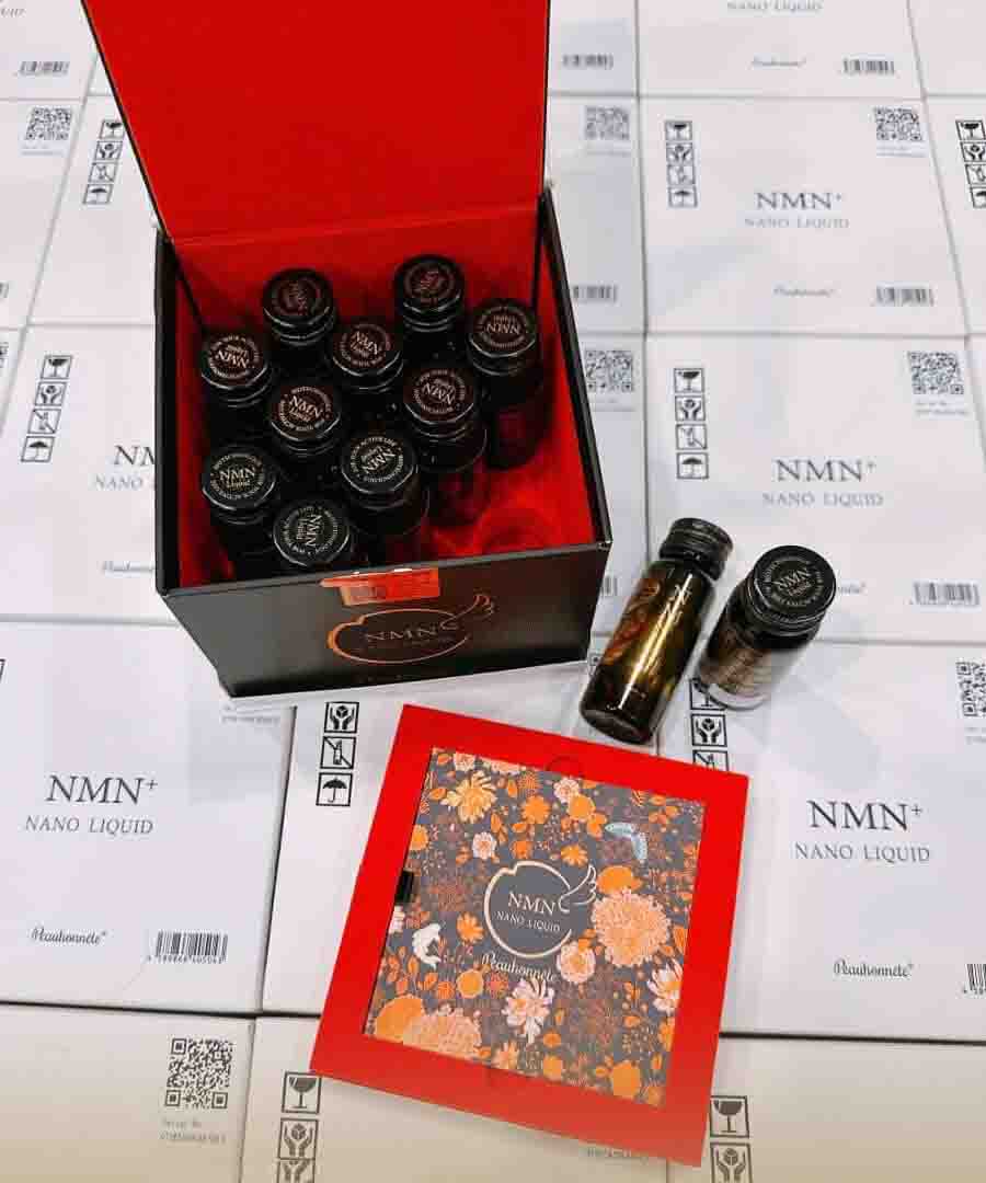 Nước uống NMN Nano Liquid Peauhonnete chính hãng hộp 12 chai