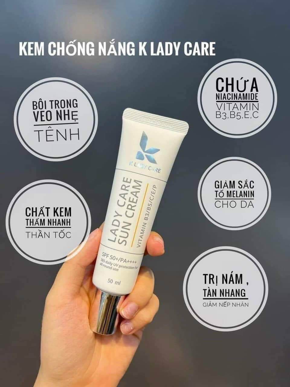 Công dụng kem chống nắng K Lady Care Sun Cream
