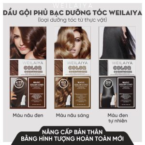 Dầu gội phủ bạc Weilaiya Color có mấy loại?