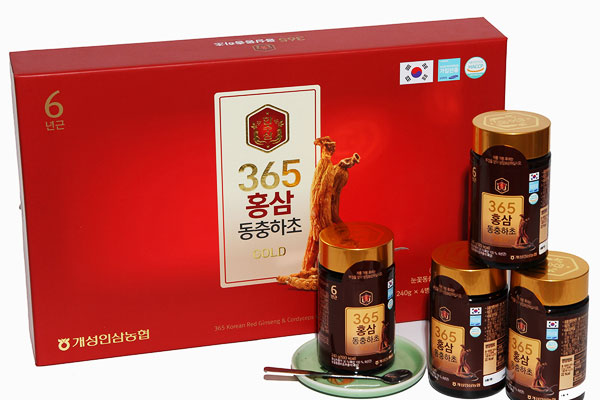 Cao hồng sâm đông trùng hạ thảo Hàn Quốc hộp 2 lọ, 4 lọ x 240g