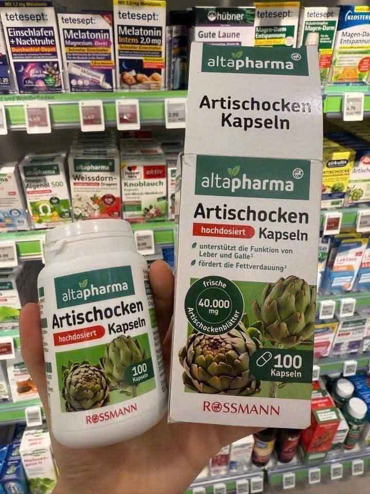 Bổ Gan Artischocken Kapseln Altapharma Đức mẫu mới
