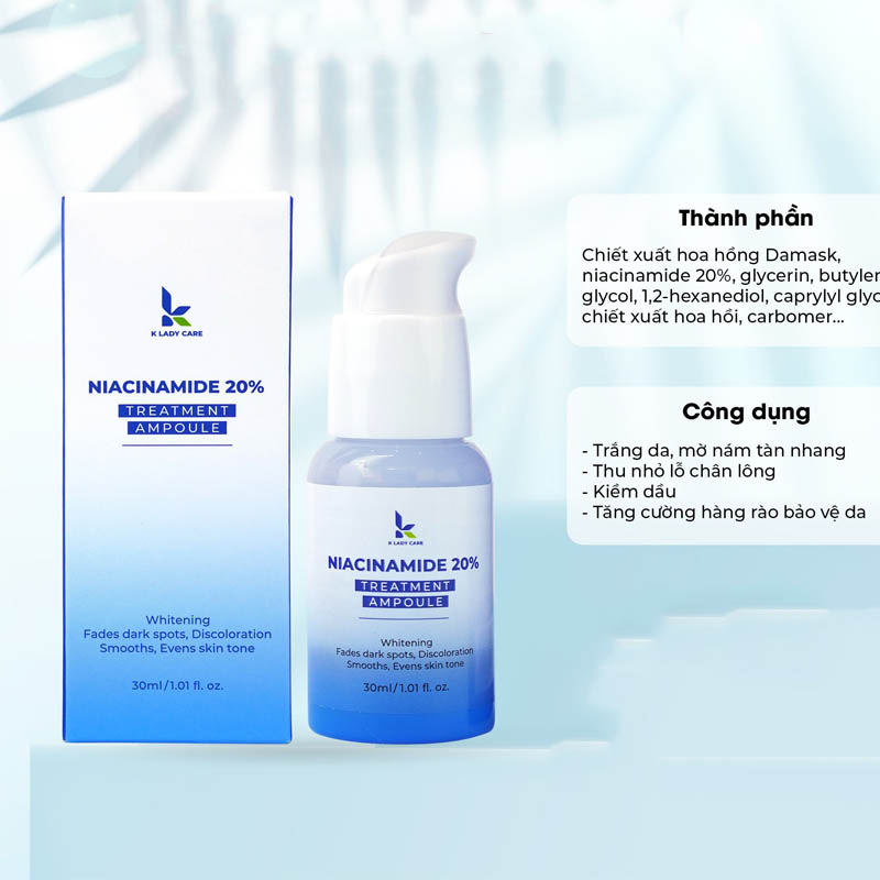 Serum Niacinamide K Lady Care Hàn Quốc 20% Chính Hãng 30ml - Ảnh 2